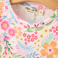 Fall Butterfly Floral Print Girls Ruffle Hem Twirl Dress