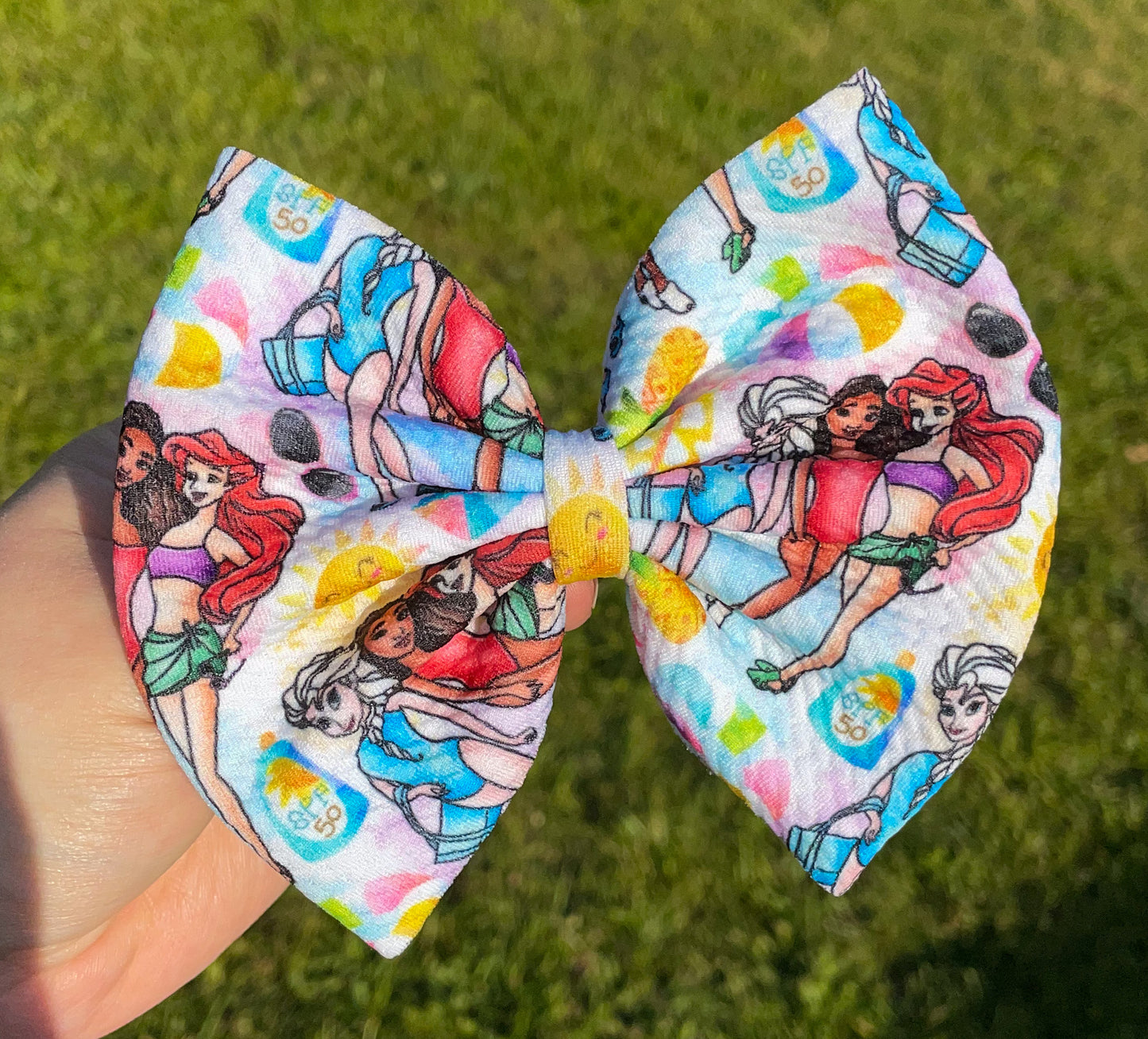 Fun in The Sun Princess Fabric Bow