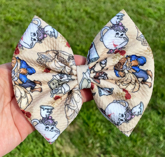 Be Our Guest Fabric Bow