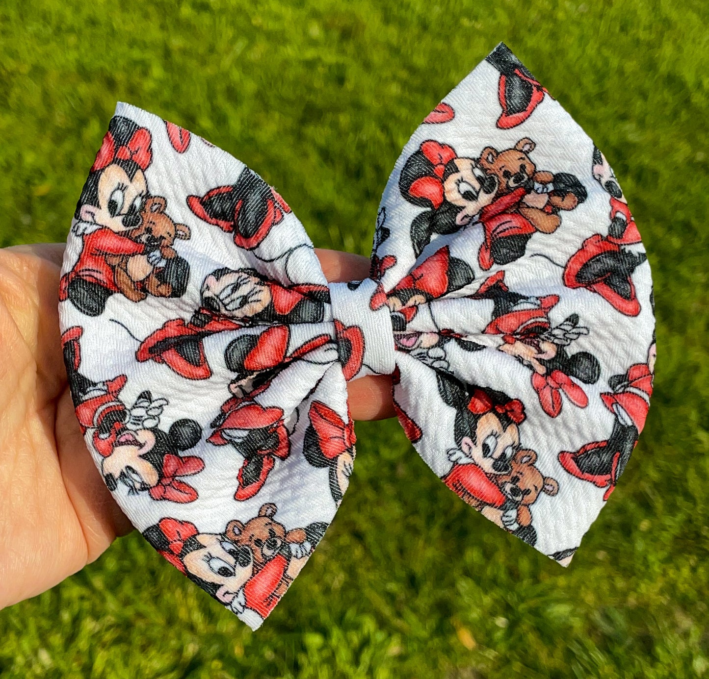 Mouse Girl Red Dress Fabric Bow