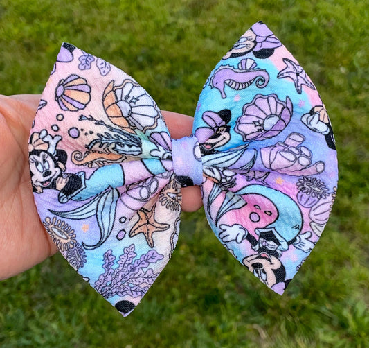Mermaid Mouse Fabric Bow