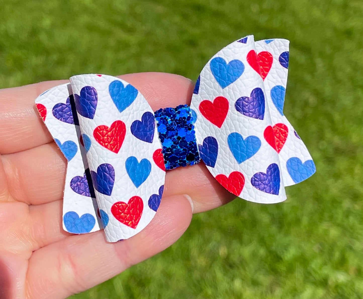 Red & Blue Hearts 3in Original