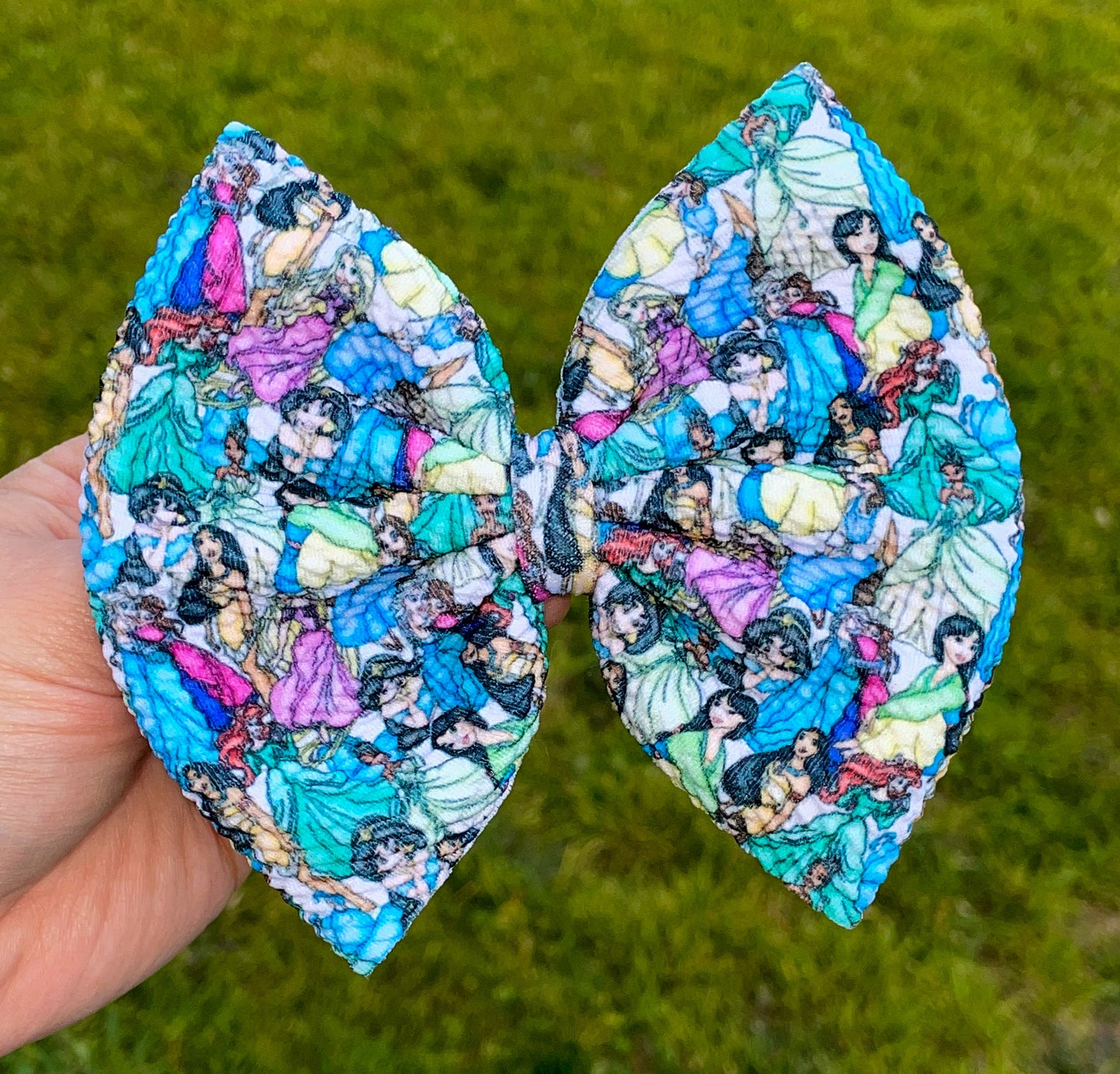 Princess Collage Fabric Bow