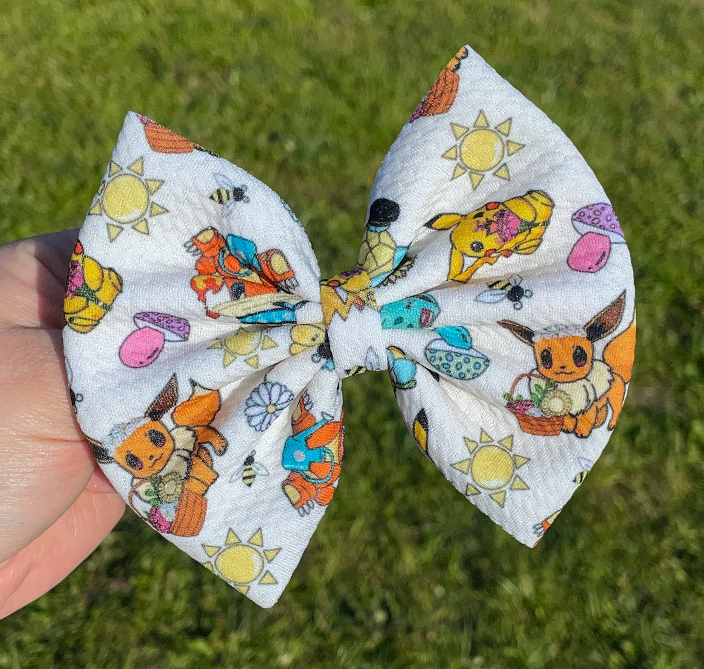Sunny Pokemon Fabric Bow