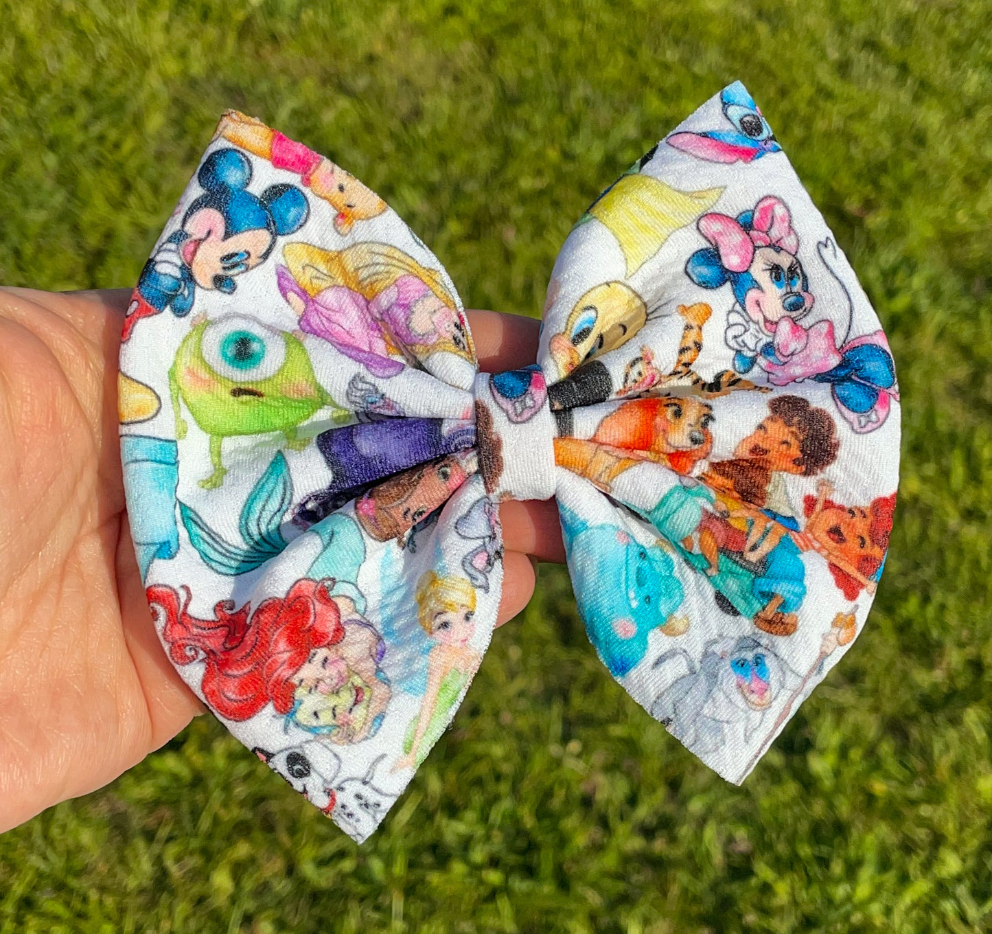 Characters Collage Fabric Bow