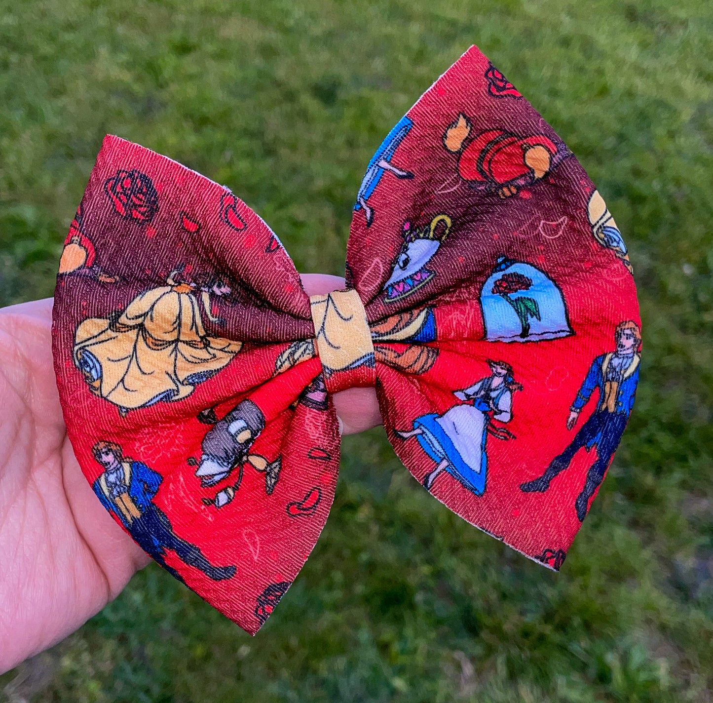 Beauty & Beast Fabric Bow