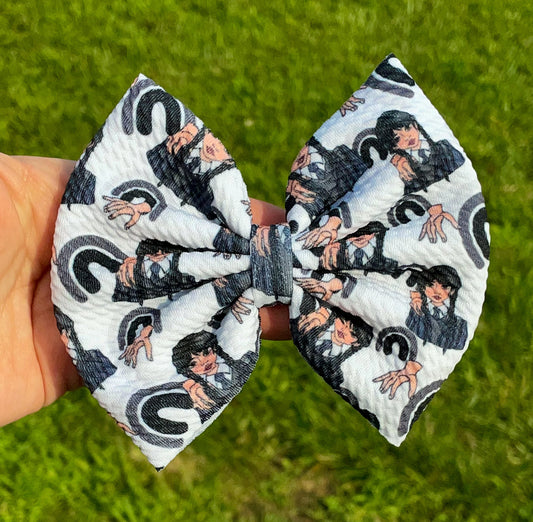 Wednesday Rainbows Fabric Bow