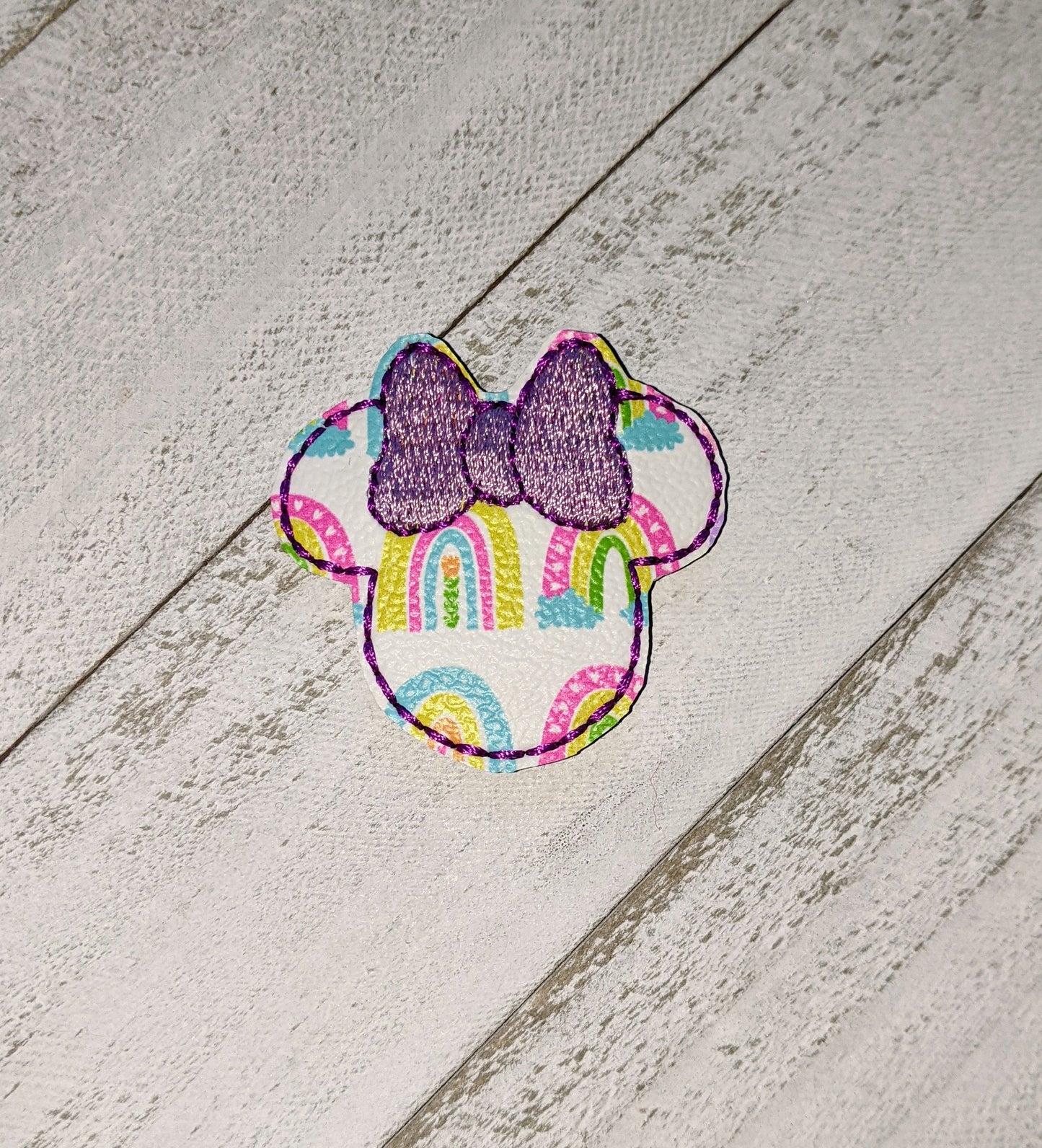 Rainbow Mouse Head Feltie