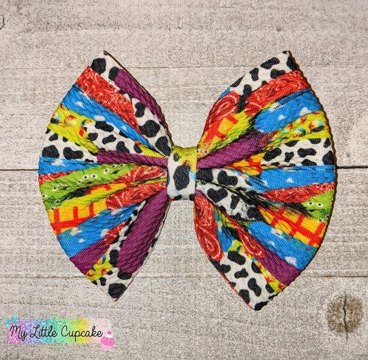 Toy Brushstrokes Fabric Bow