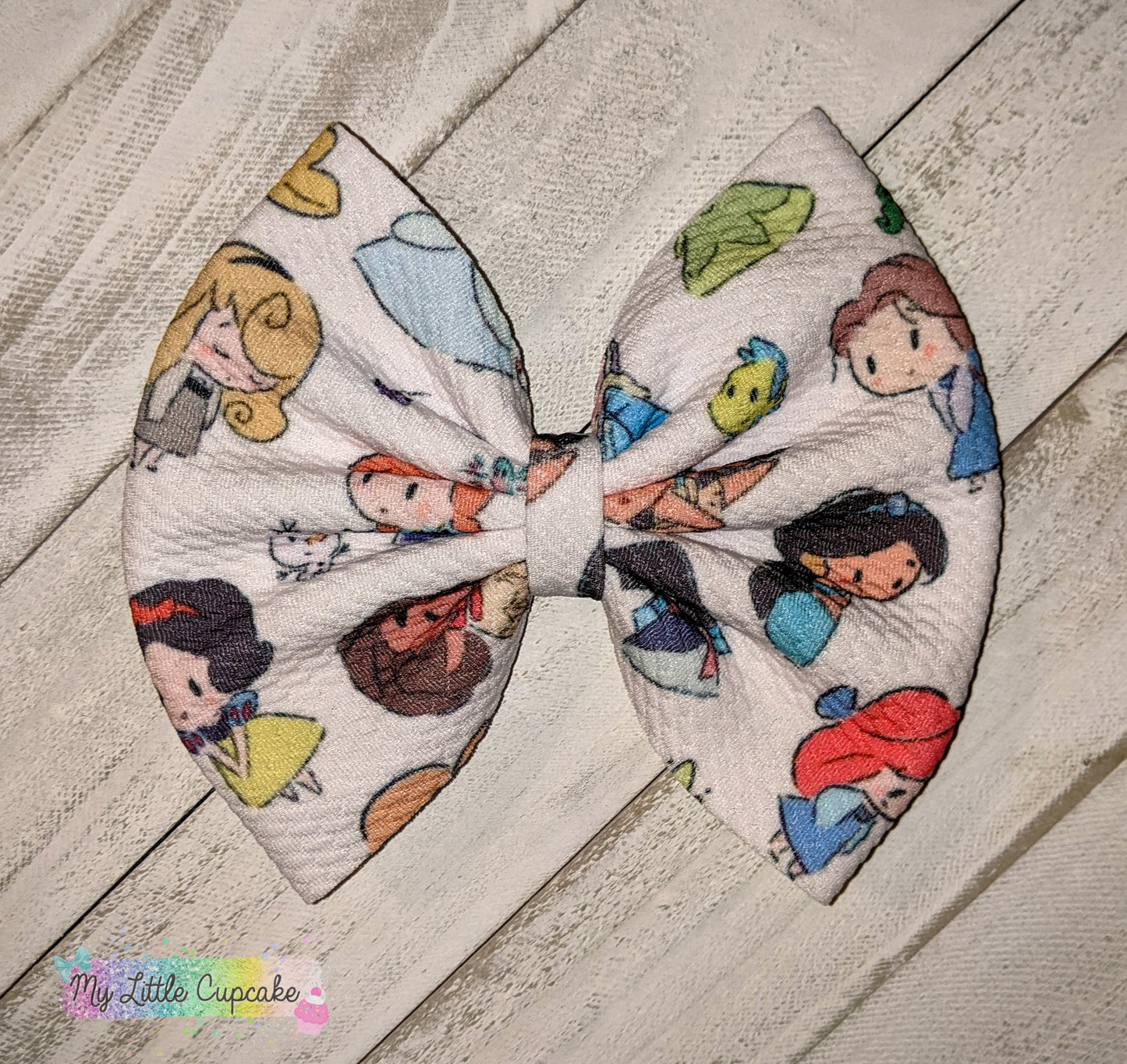 Princess Cartoons Fabric Bow