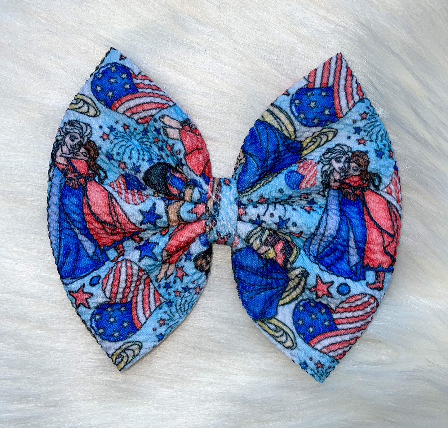 Patriotic Princess Fabric Bow