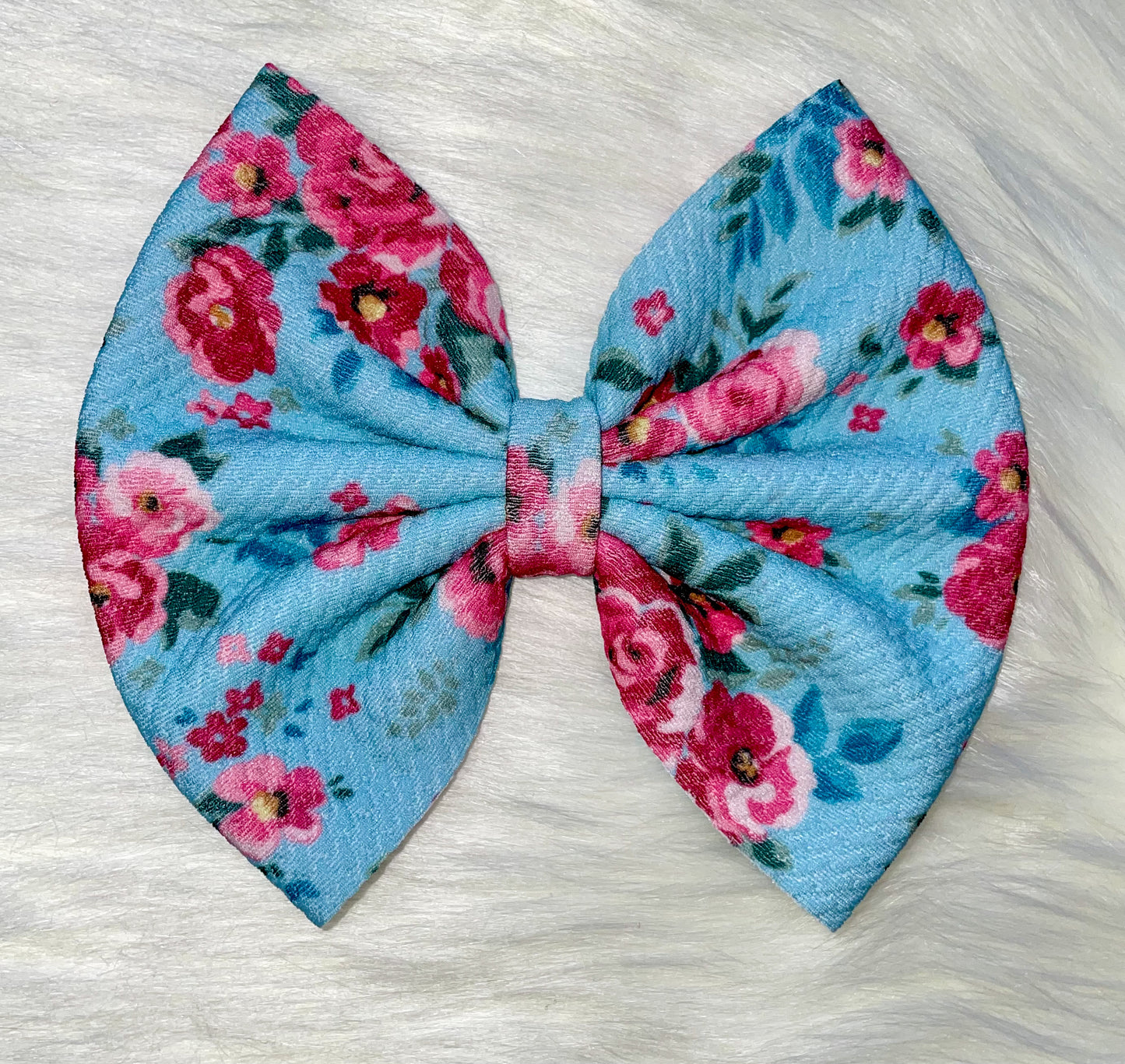 Caroline Floral Fabric Bow