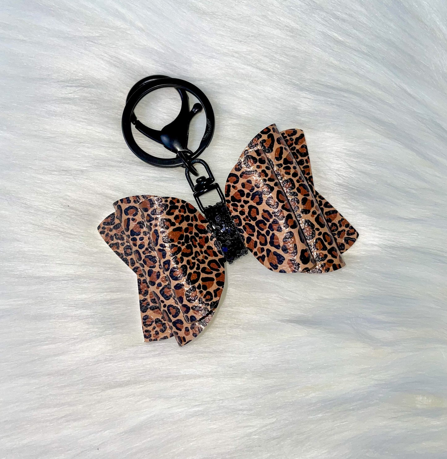 Leopard Bow Keychain