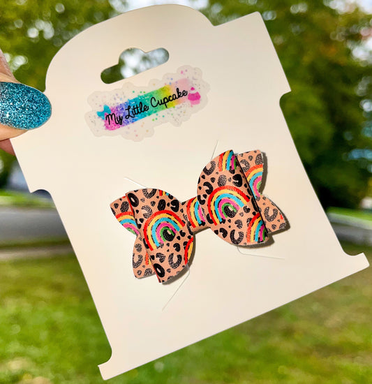 Rainbows Leopard Bitty Bow