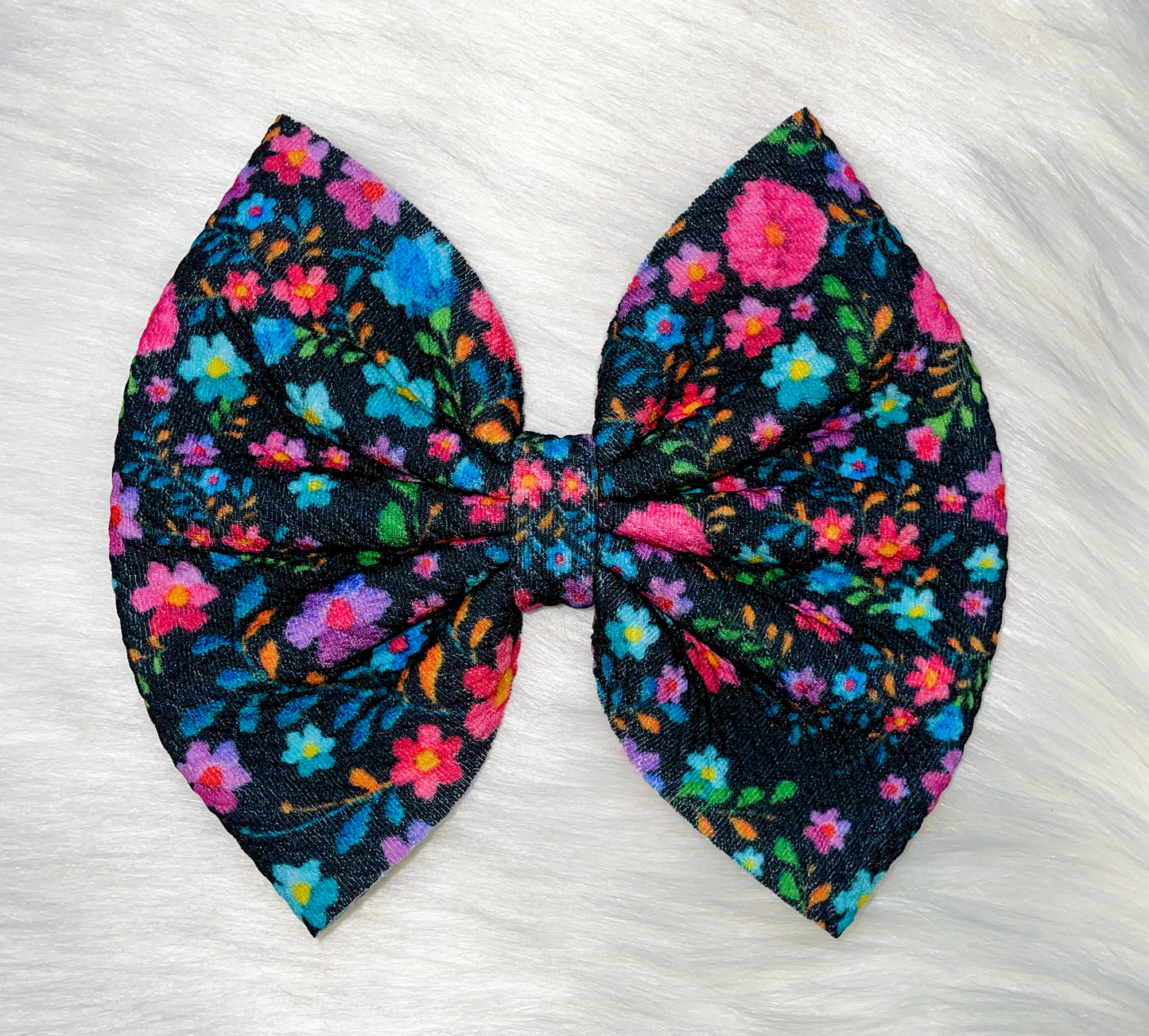 Madrigal Floral Fabric Bow