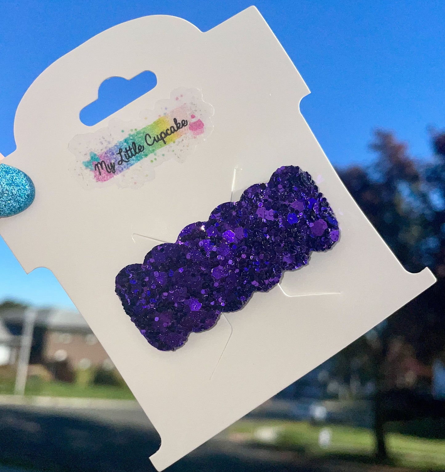 Grape Jelly Glitter Snap Clip