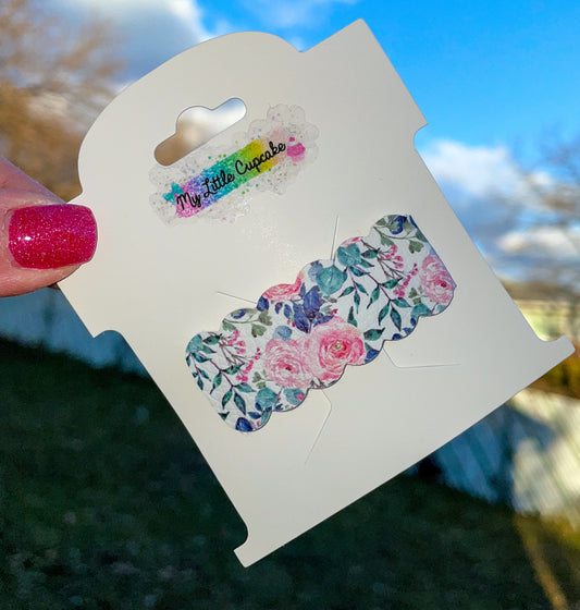 Primrose Floral Snap Clip