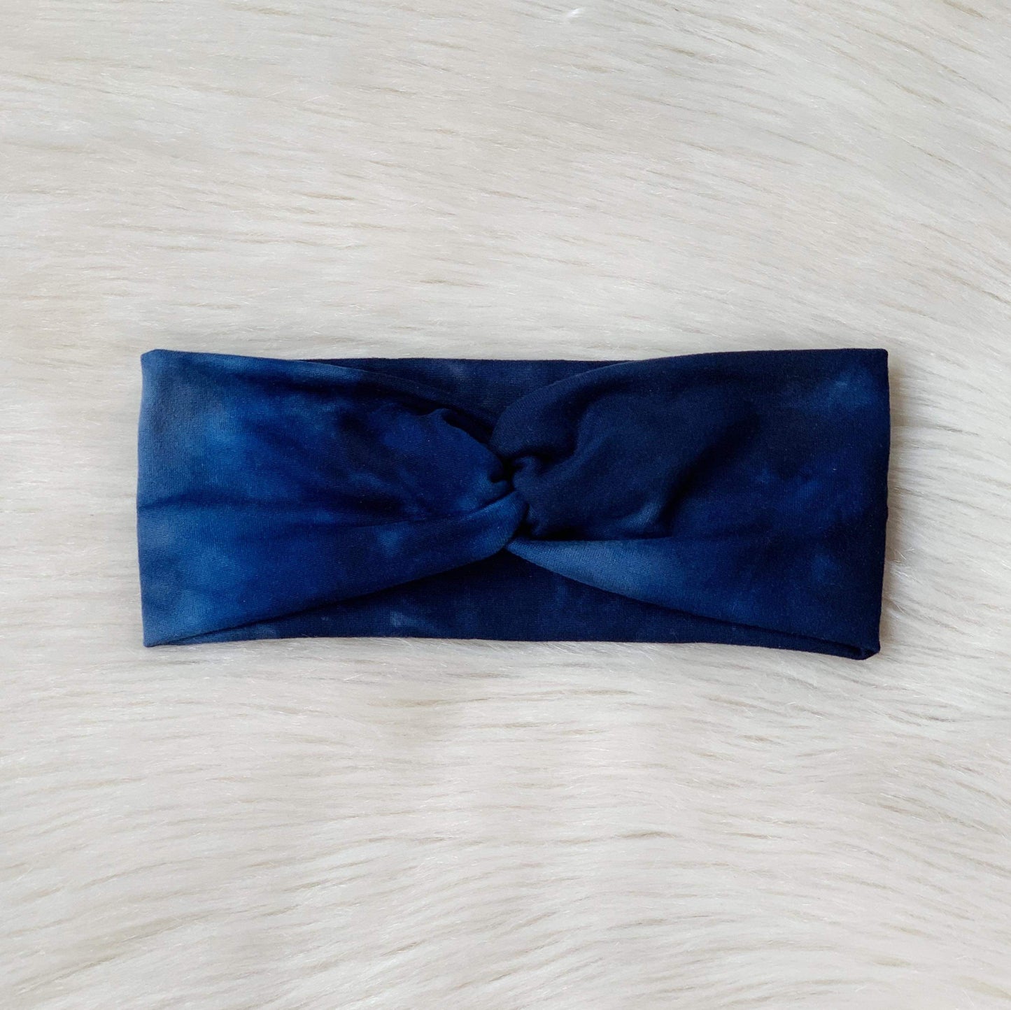 Mama & Minis Navy Tie Dye Twist Headband