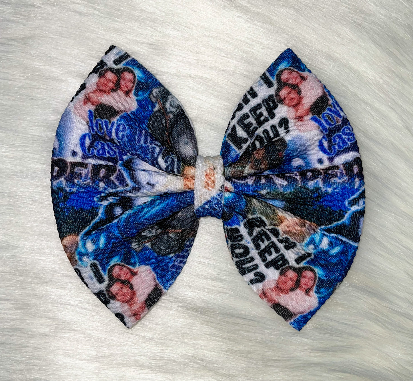 Friendliest Ghost Fabric Bow