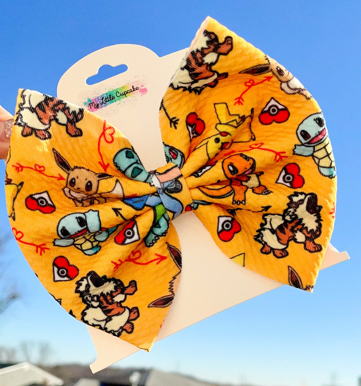 Poke Vday Fabric Bow