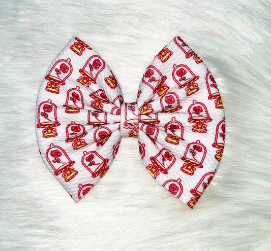 Enchanted Rose Fabric Bow