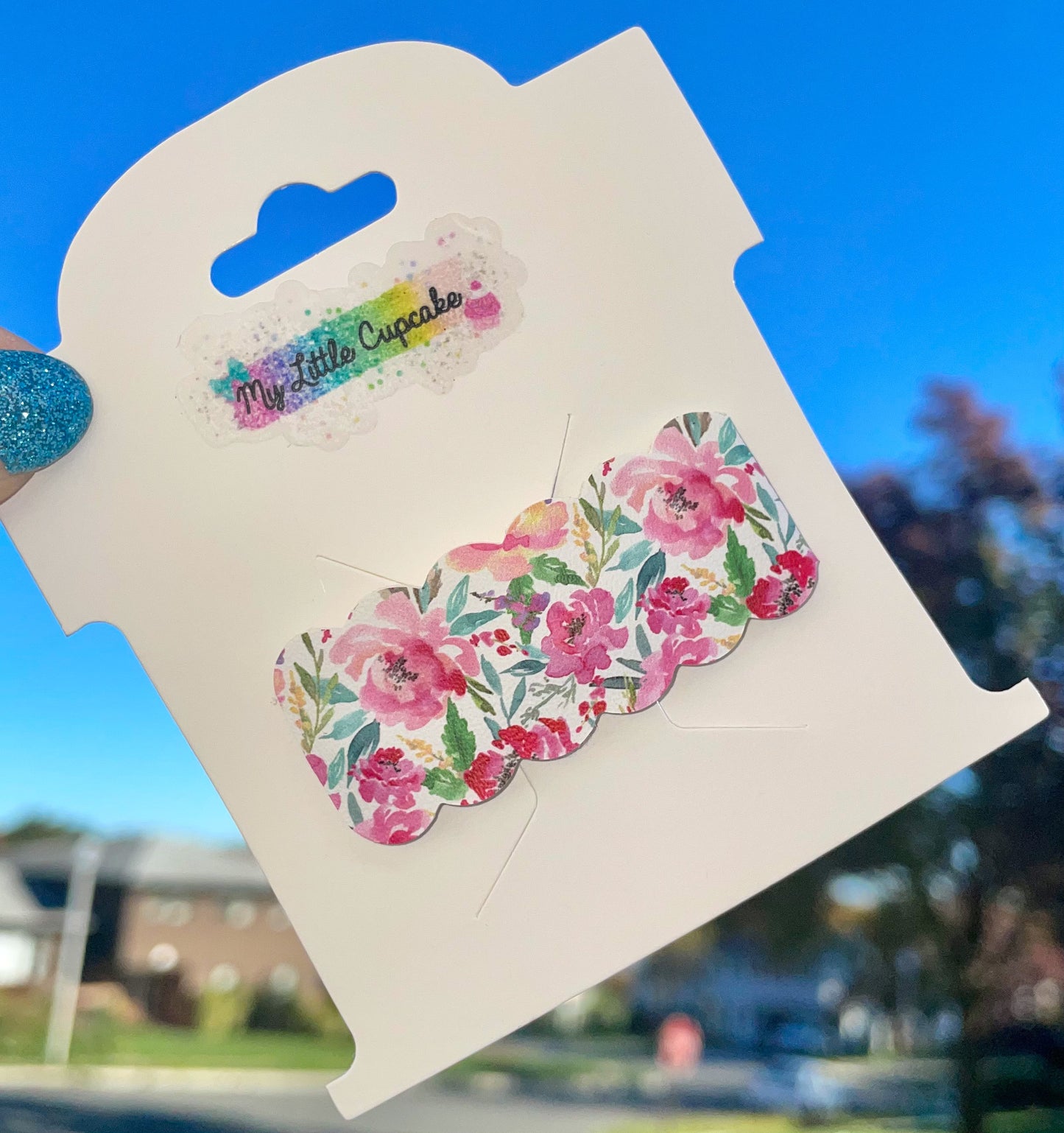 Watercolor Floral Snap Clip